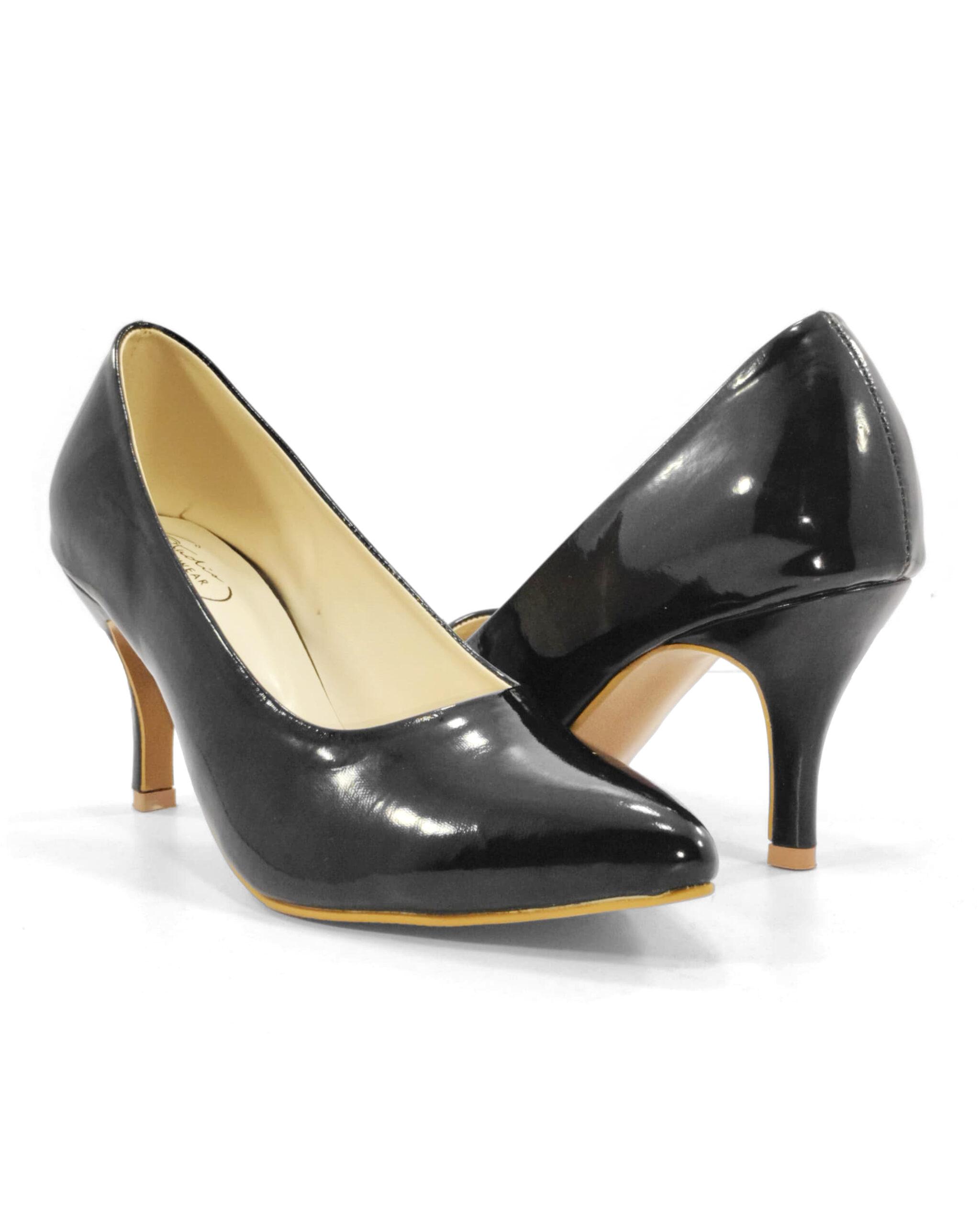 ORIEL” BLACK HIGH HEEL COURT SHOES – 609 – Studio Footwear